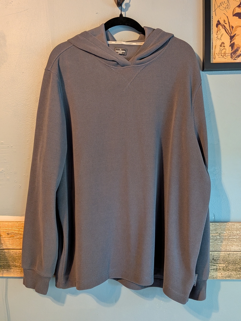 Eddie Bauer Men's Hooded Crewneck Sweater - Gray